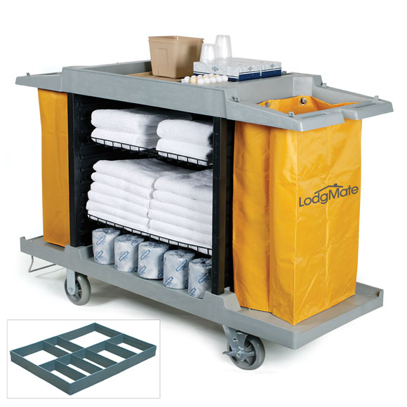 Deluxe Aluminum Housekeeping Cart  Ships From LodgMate Fully Assembled